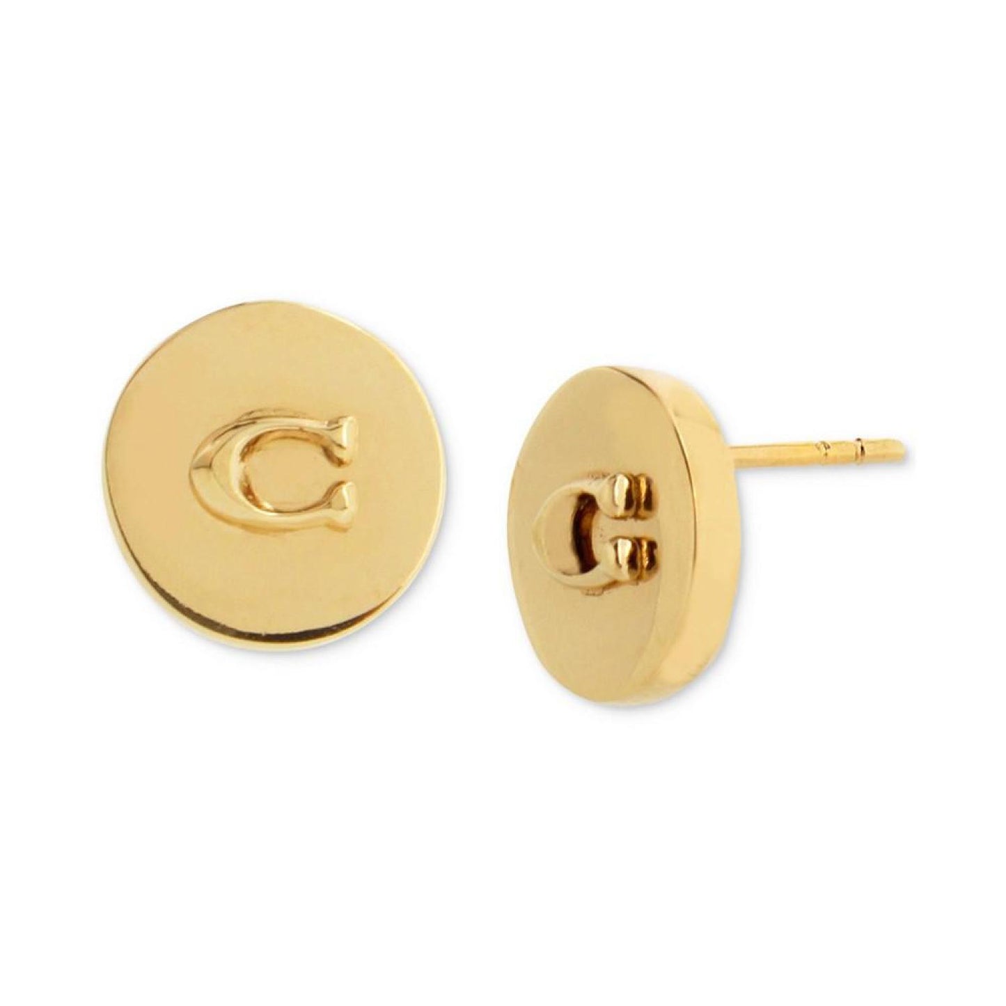 Signature C Disc Stud Earrings