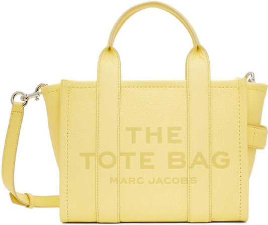 Yellow 'The Leather Small Tote Bag' Tote