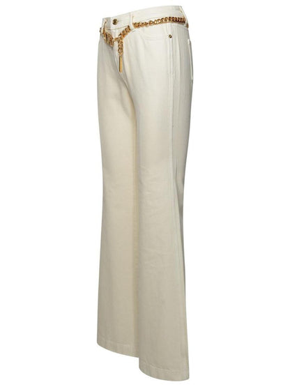 Michael Michael Kors Chain Belted Wide-Leg Jeans