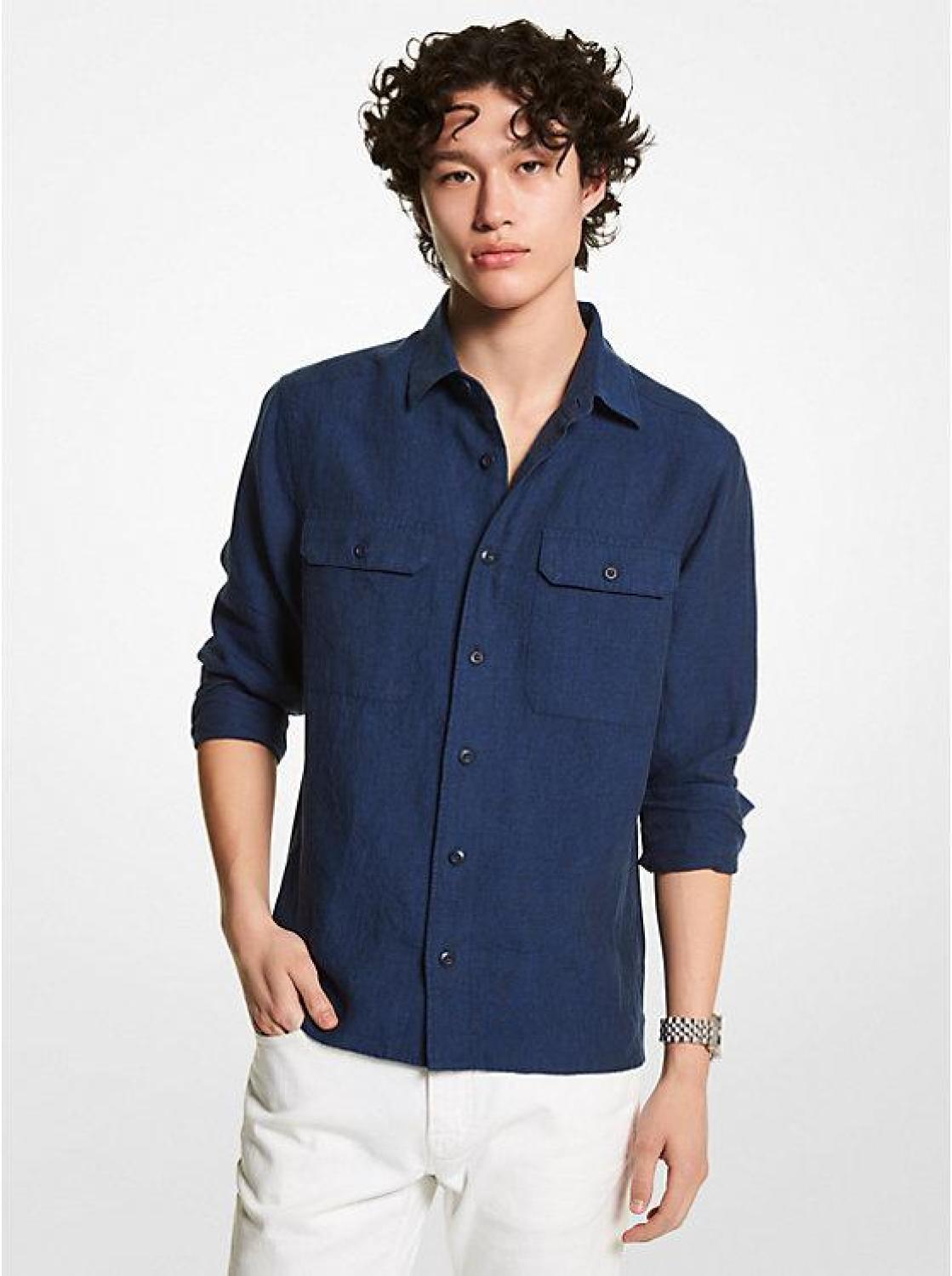 Slim-Fit Linen Shirt