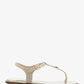 Mallory Glitter Chain-Mesh T-Strap Sandal