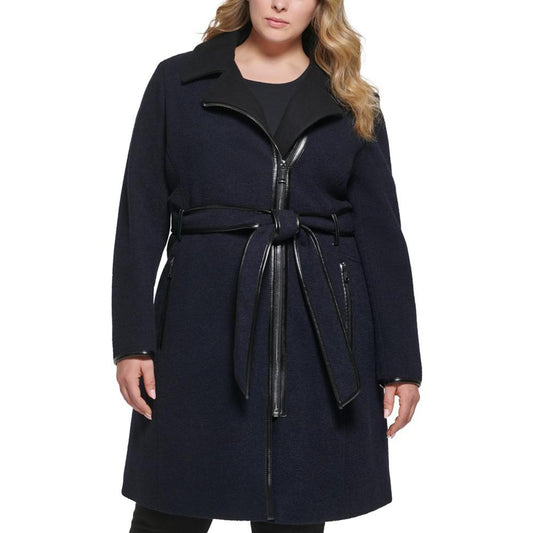 Women's Plus Size Asymmetrical-Zipper Coat