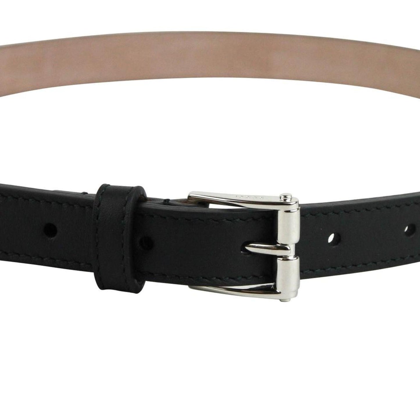 Gucci Women's  Buckle Studded  Leather Skinny Belt