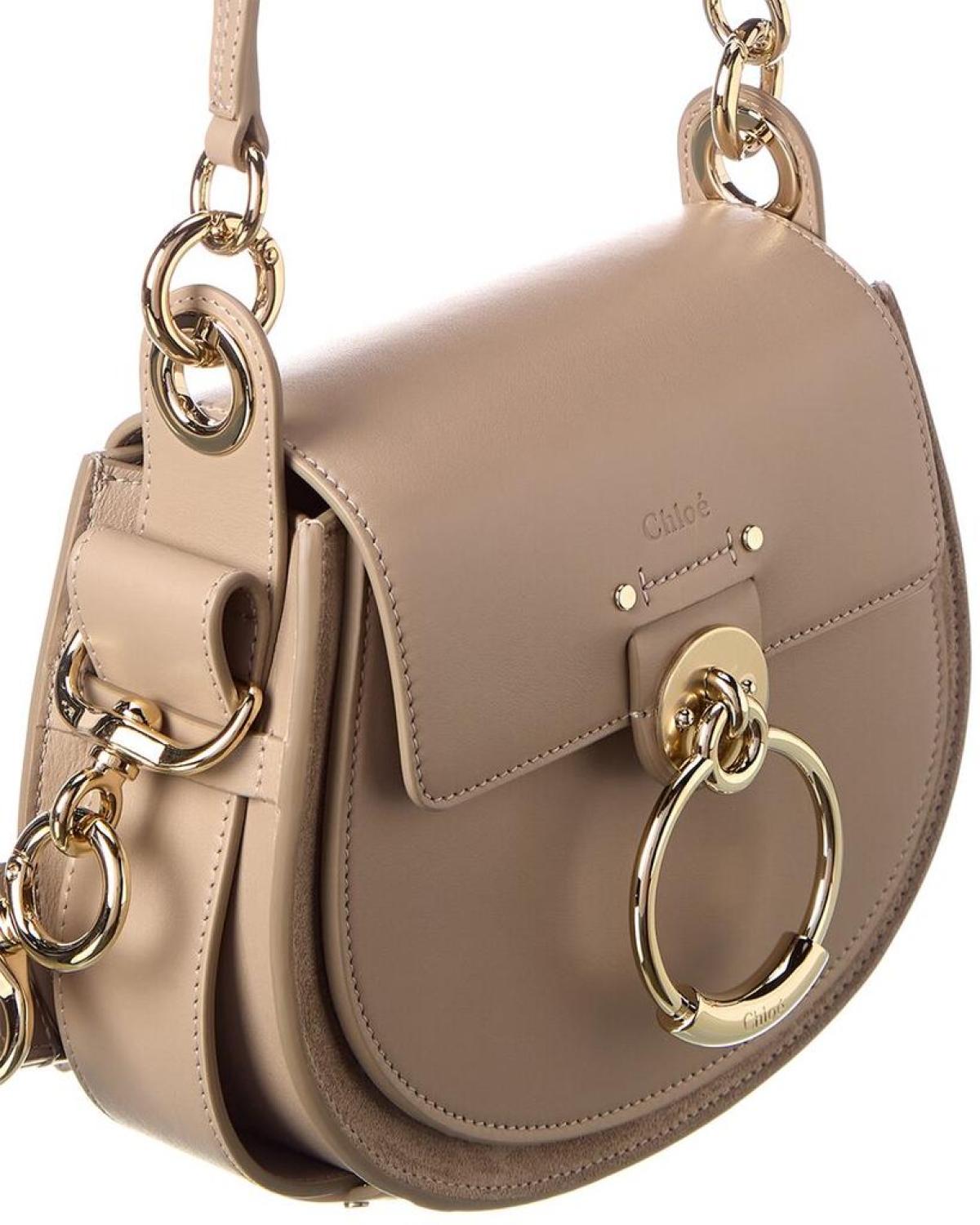 Chloe Tess Small Leather & Suede Shoulder Bag