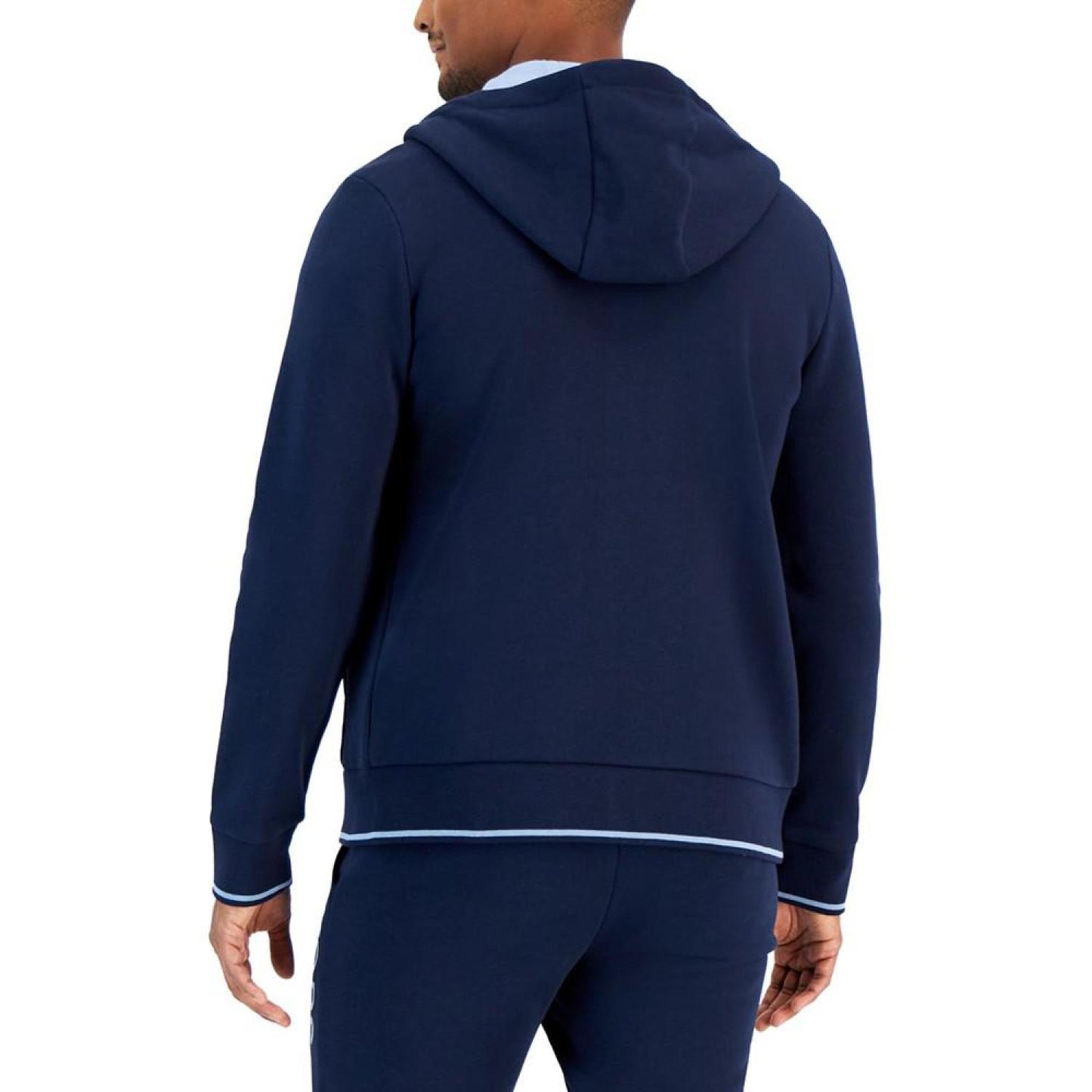 Men's Zip-Front Fleece Logo Hoodie