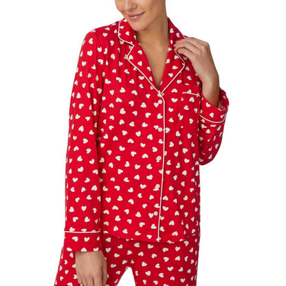 Cozy Brushed Jersey Notch Collar PJ Set