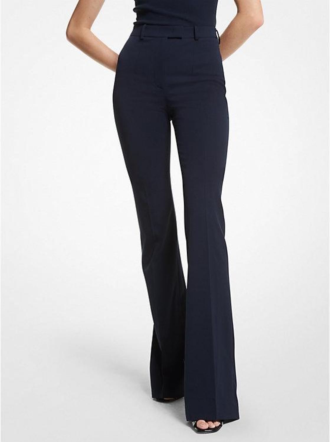 Stretch Wool Gabardine Split-Cuff Trousers