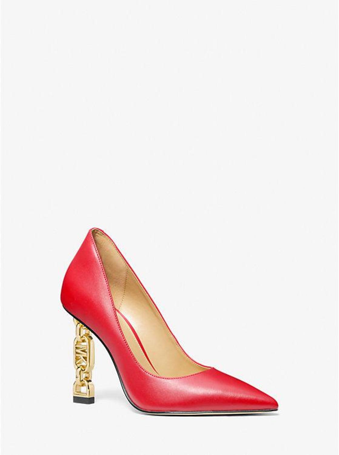 Tenley Empire Logo Embellished Leather Pump