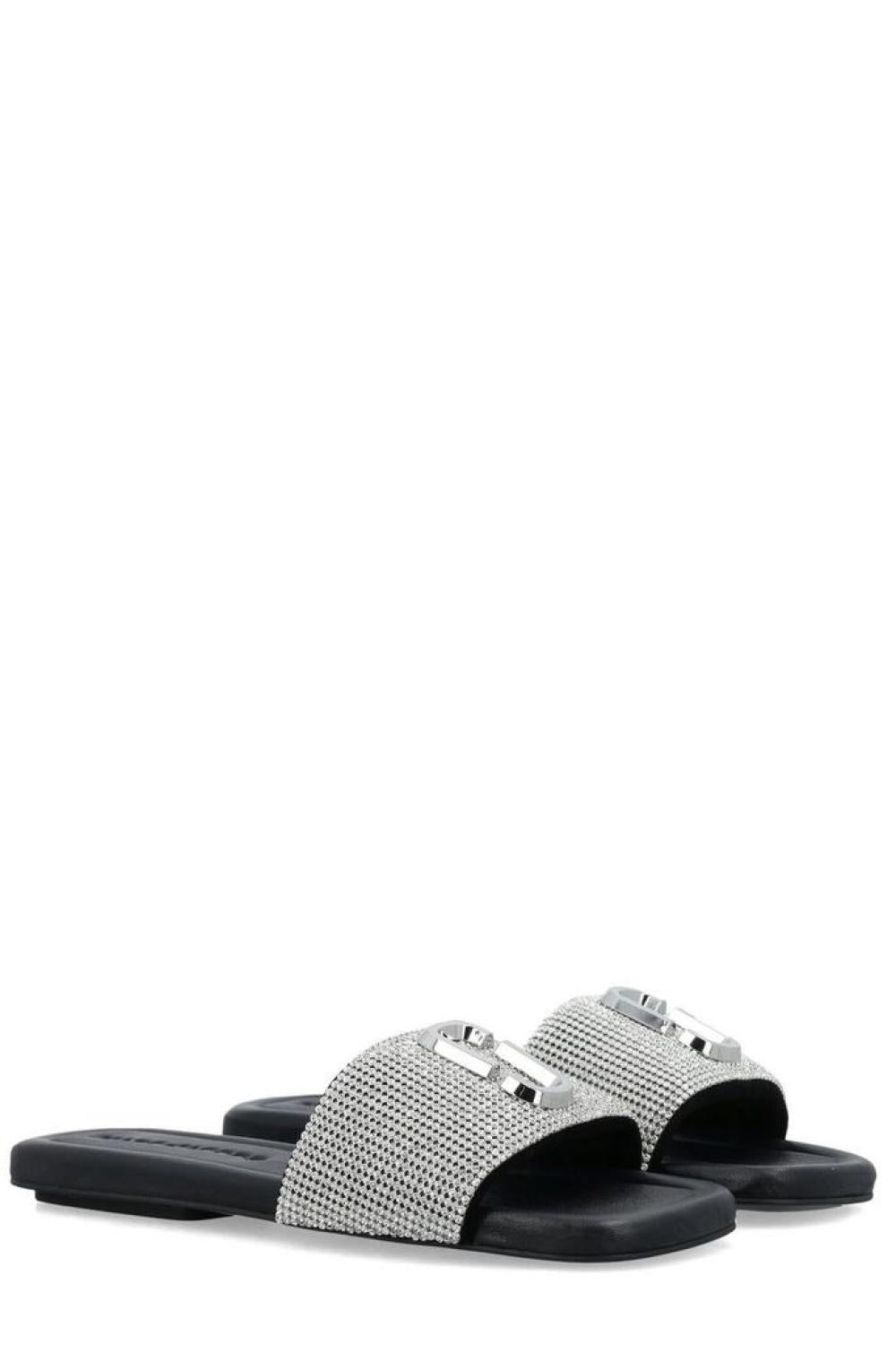 Marc Jacobs The Rhinestone J Marc Slip-On Sandals