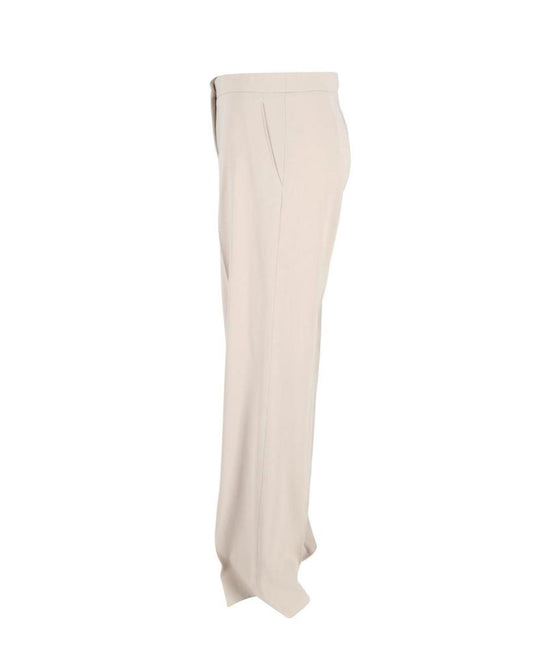 Max Mara Straight Leg Trousers in Beige Cotton