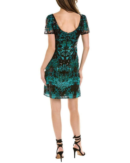 Marchesa Notte Embroidered Sheath Dress