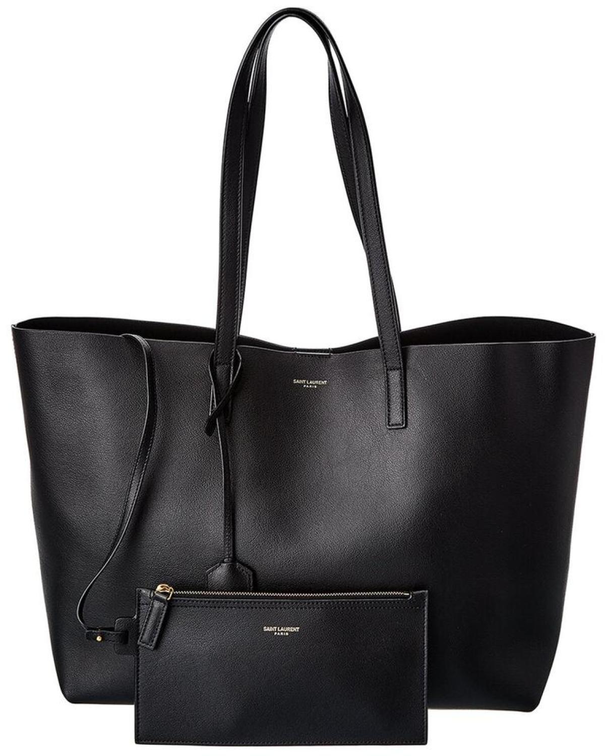 Saint Laurent E/W Leather Shopper Tote