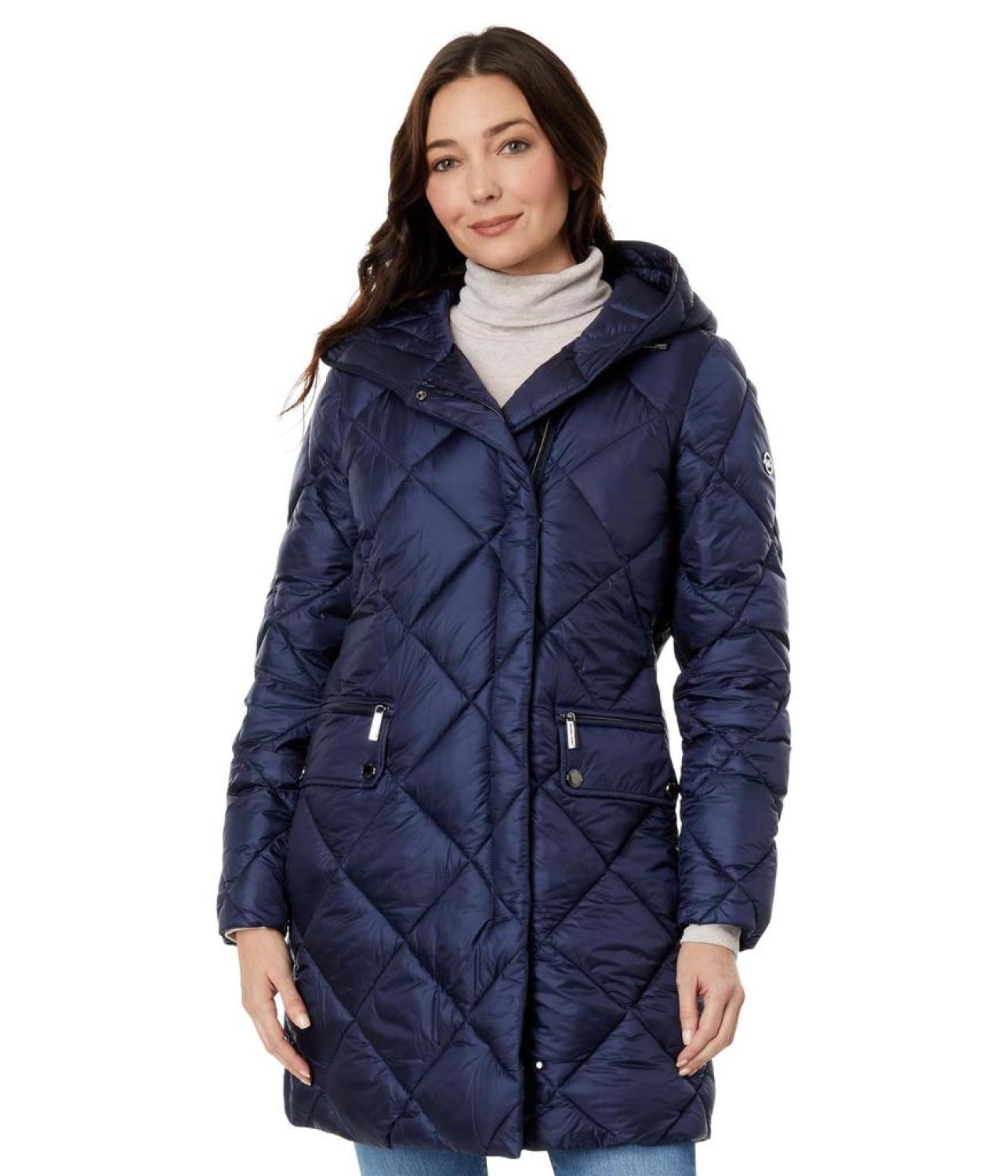 Hooded Long Quilt Puffer M426079C68