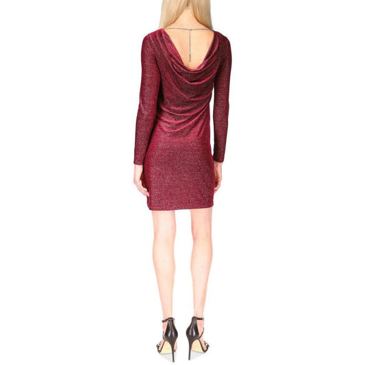 Petites Womens Velvet Mini Cocktail and Party Dress