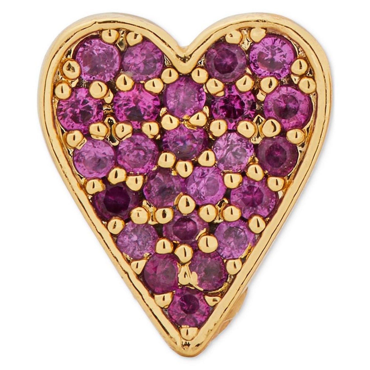 Gold-Tone Color Pavé Heart Stud Earrings