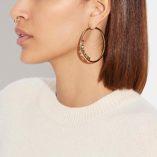 Coach Outlet Coach Medium Hoop Earrings