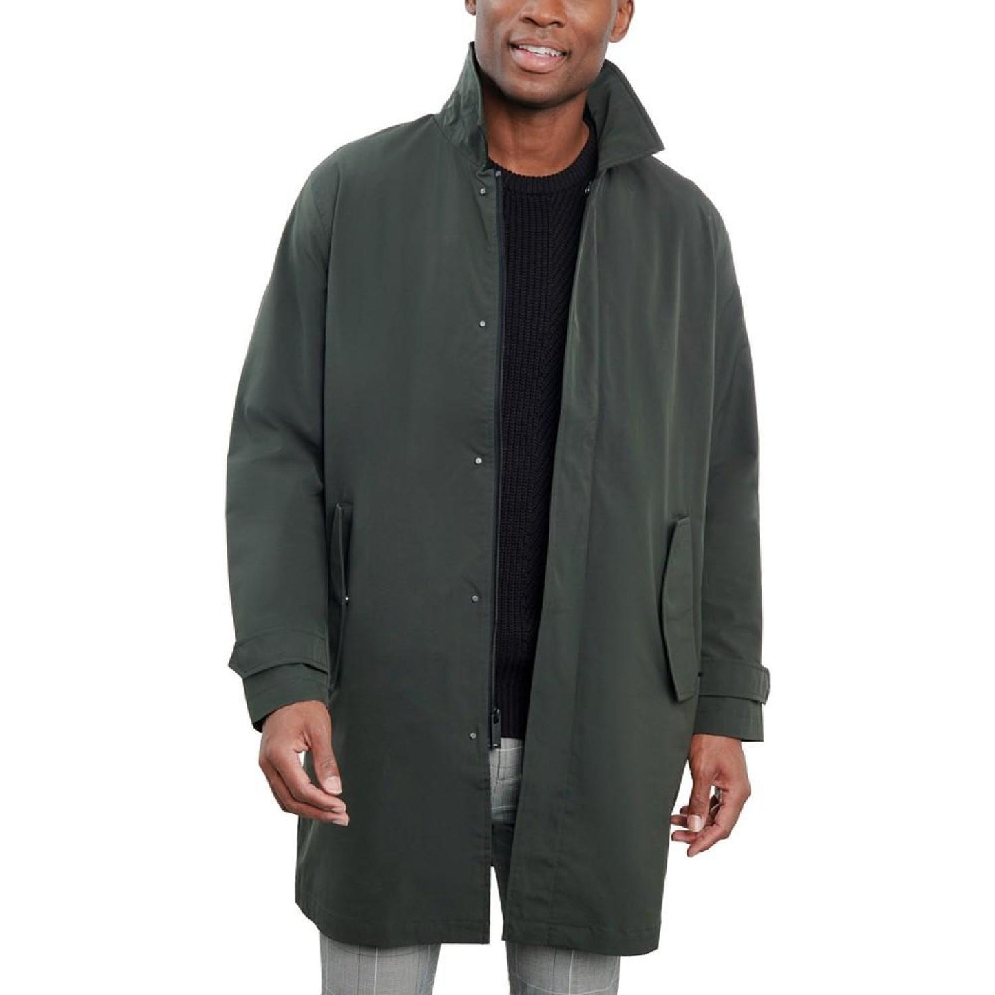 Men's Macintosh Full-Zip Raincoat, Created for Macy's