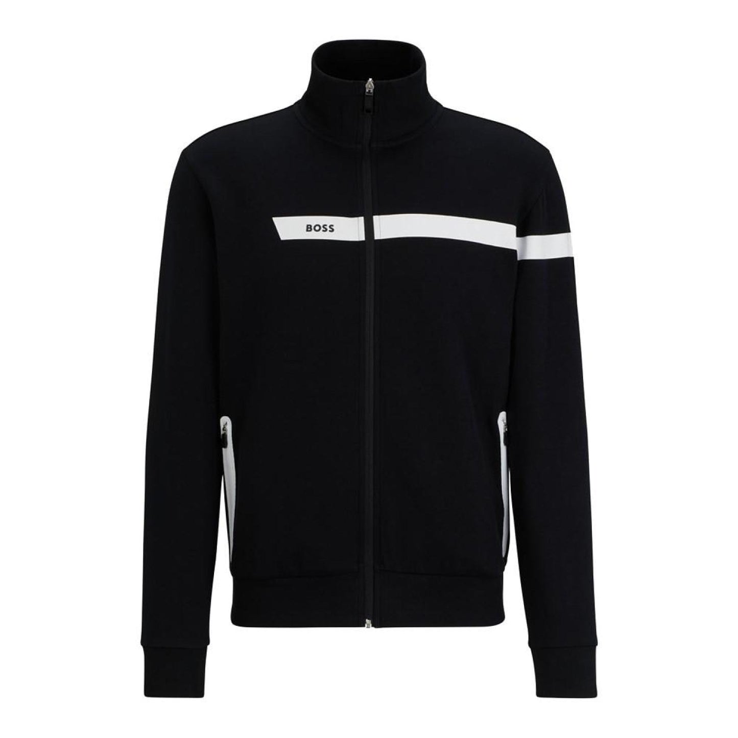 Men's Graphic Logo Stripe Zip-Up Sweatshirt