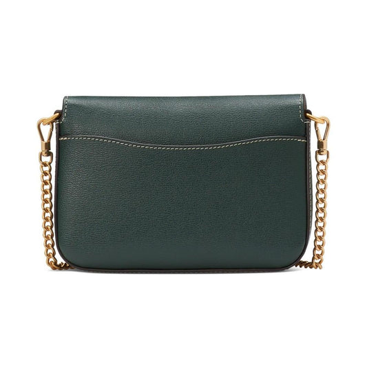 Katy Textured Leather Flap Chain Crossbody