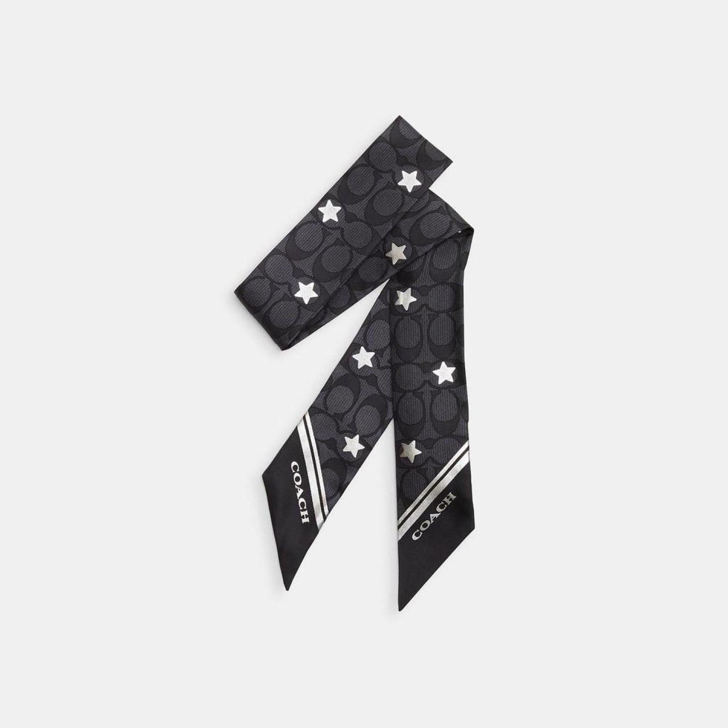 Coach Outlet Signature Twinkle Star Print Silk Skinny Scarf