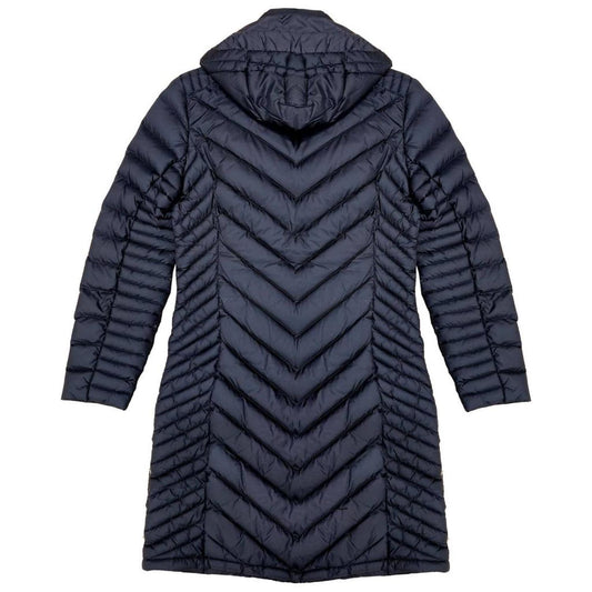 Women's Chevron Double Layer Zipper Packable Coat In Black