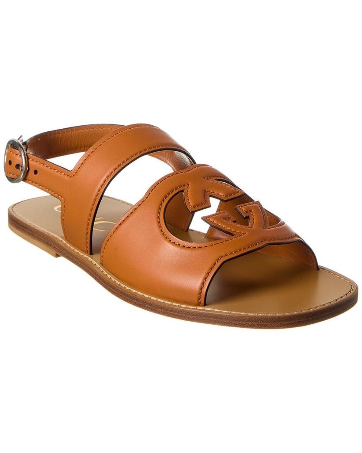 Gucci Interlocking G Leather Sandal