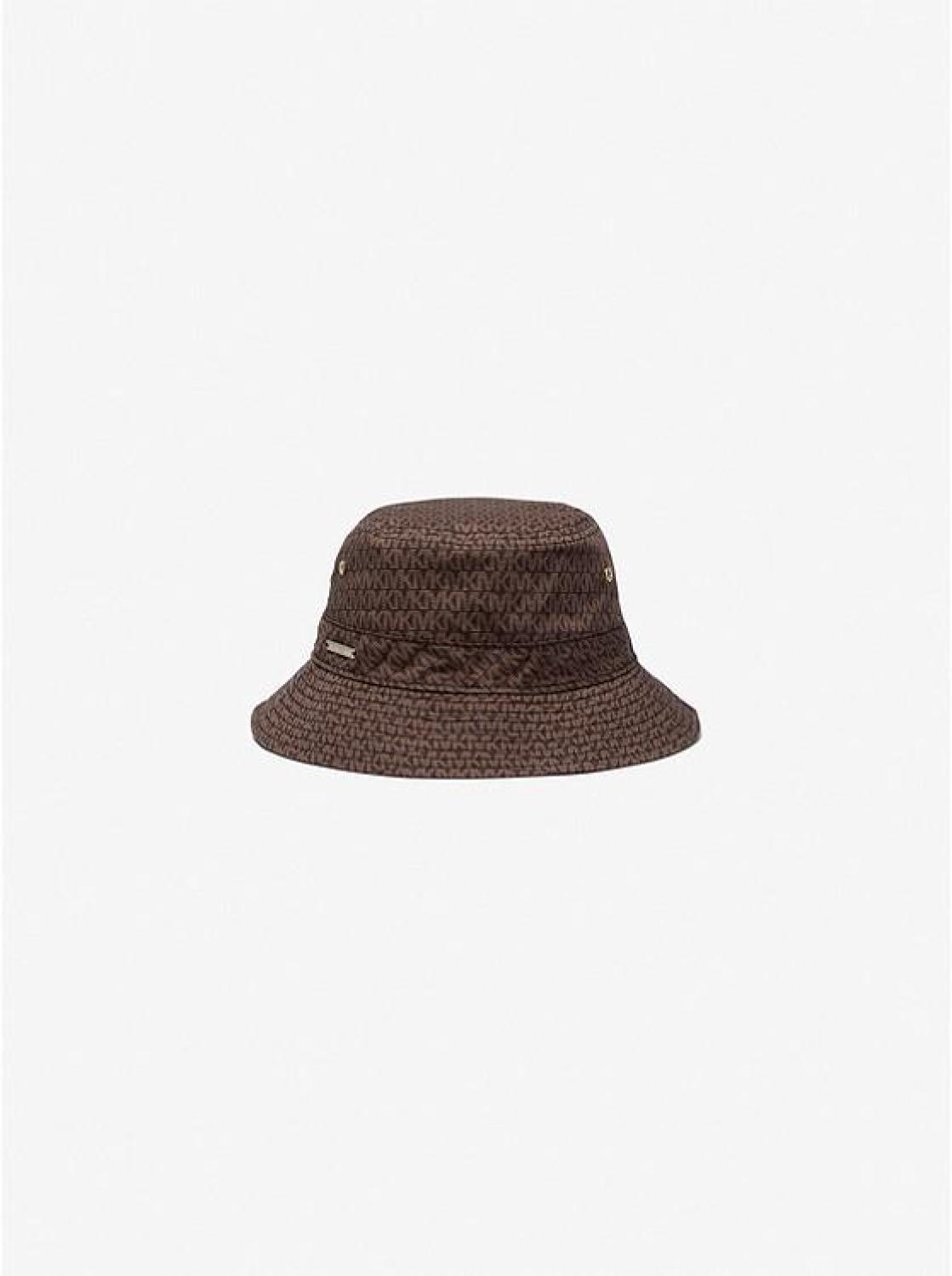 Logo Print Organic Cotton Blend Bucket Hat