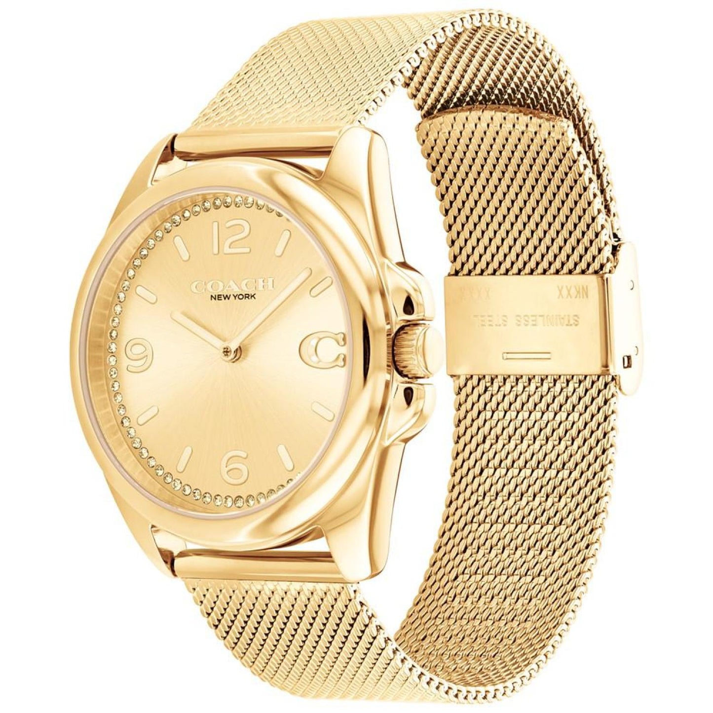 Women's Greyson Quartz Gold-Tone Stainless Steel Mesh Bracelet Watch 36mm