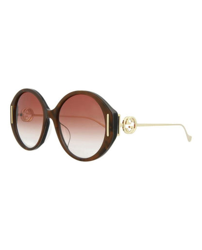 Round-Frame Acetate Sunglasses