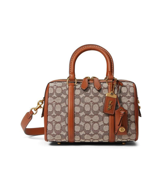 Signature Textile Jacquard Ruby Satchel 25