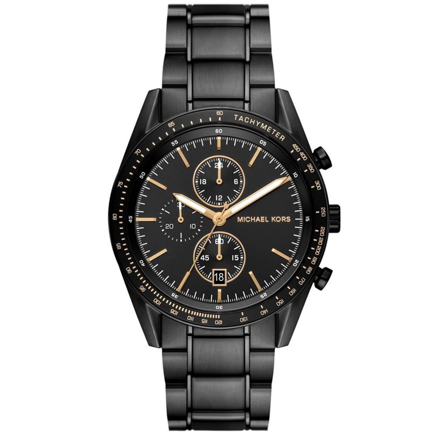 Men's Accelerator Quartz Chronograph Black Stainless Steel Watch 42mm