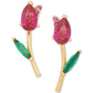 Gold-Tone Cubic Zirconia Tulip Stud Earrings