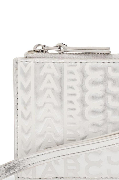 Marc Jacobs The Monogram Metallic Top-Zip Wristlet Wallet