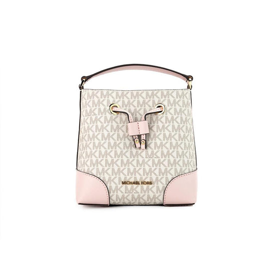 Michael Kors Mercer Small Powder Blush multi PVC Bucket Crossbody Handbag Women's Purse