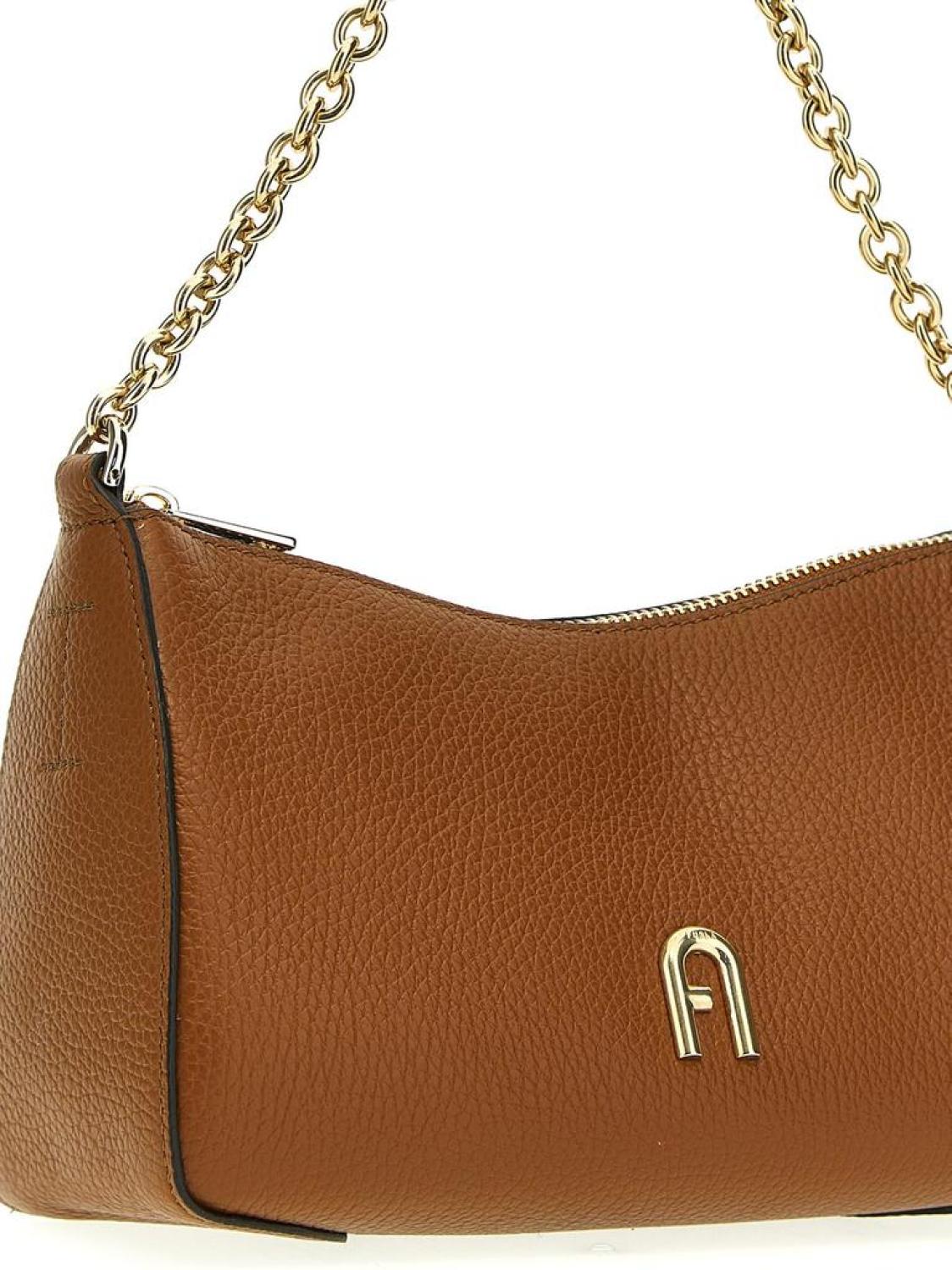 Furla Primula Logo Plaque Chain-Linked Shoulder Bag