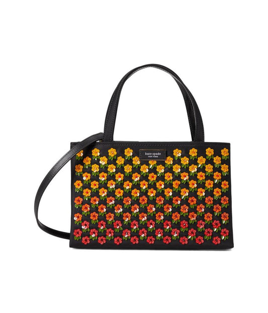 Sam Icon Floral Embellished Nylon Small Tote