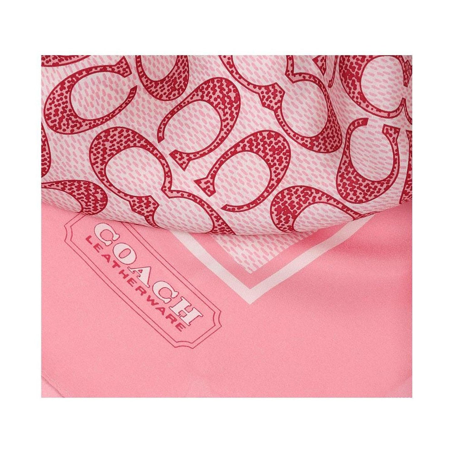 Women's Vintage-Like Signature Print Silk Square Scarf