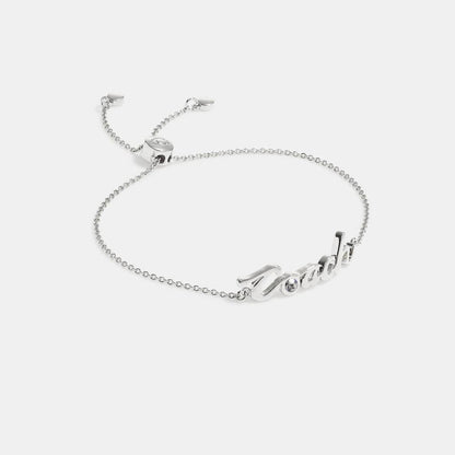 Coach Outlet Logo Script Slider Bracelet