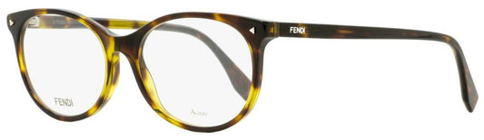 Fendi Women's Oval Eyeglasses FF0388 086 Dark Havana 53mm