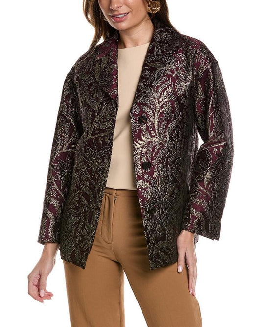 S Max Mara Cabina Silk-Lined Jacket