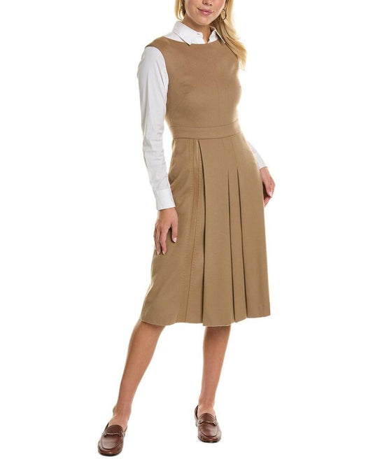 Max Mara Studio Cosmo Wool Midi Dress