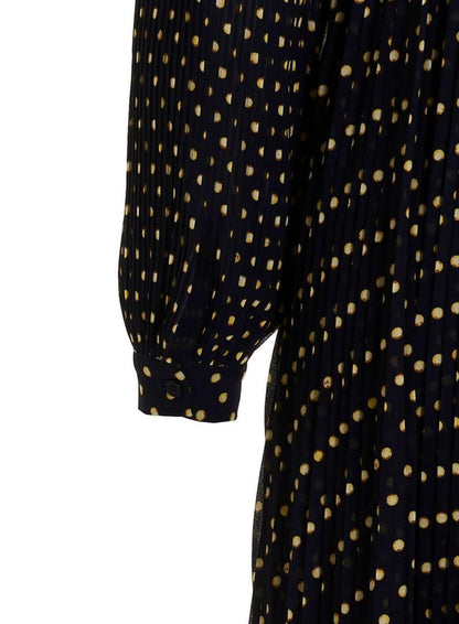 Michael Michael Kors Polka Dot Printed Long Sleeved Dress