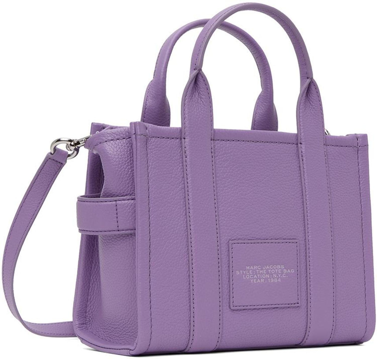 Purple 'The Leather Small' Tote