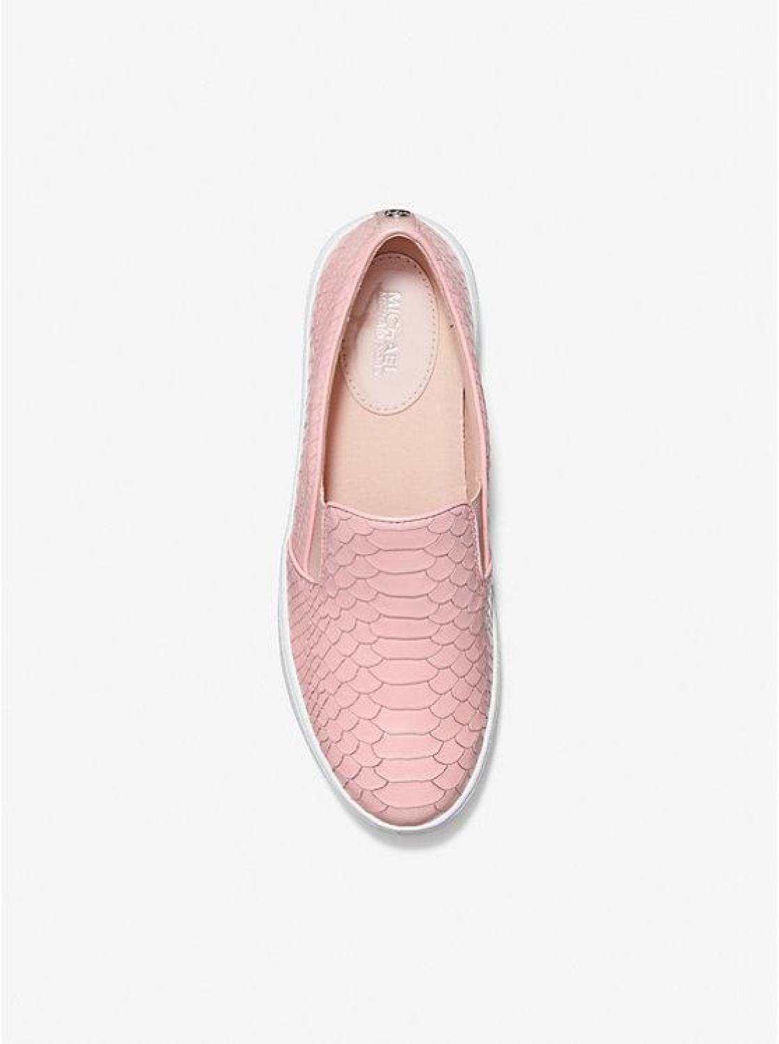 Keaton Snake Embossed Leather Slip-On Sneaker