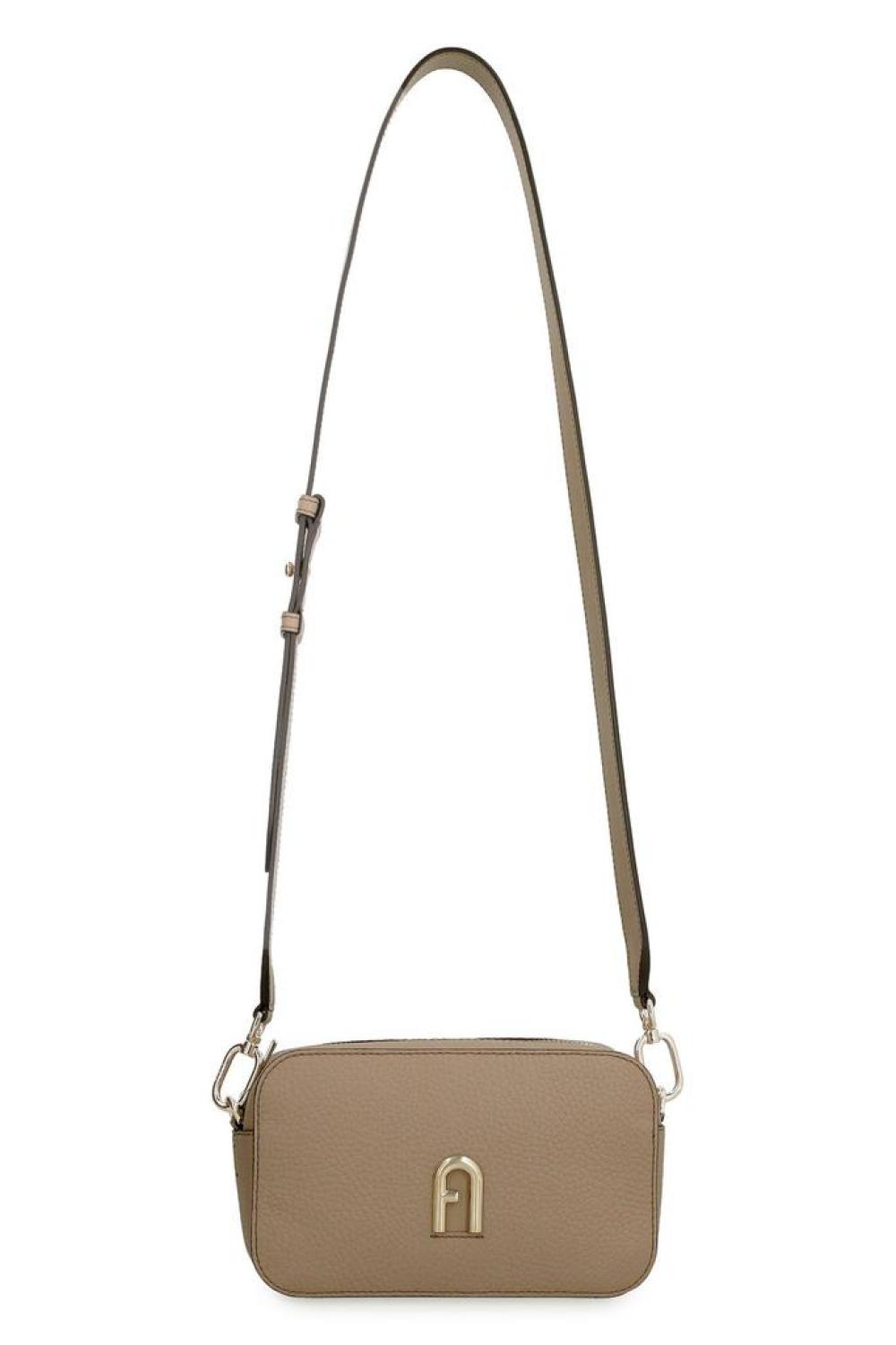 Furla Logo-Plaque Zipped Mini Crossbody Bag