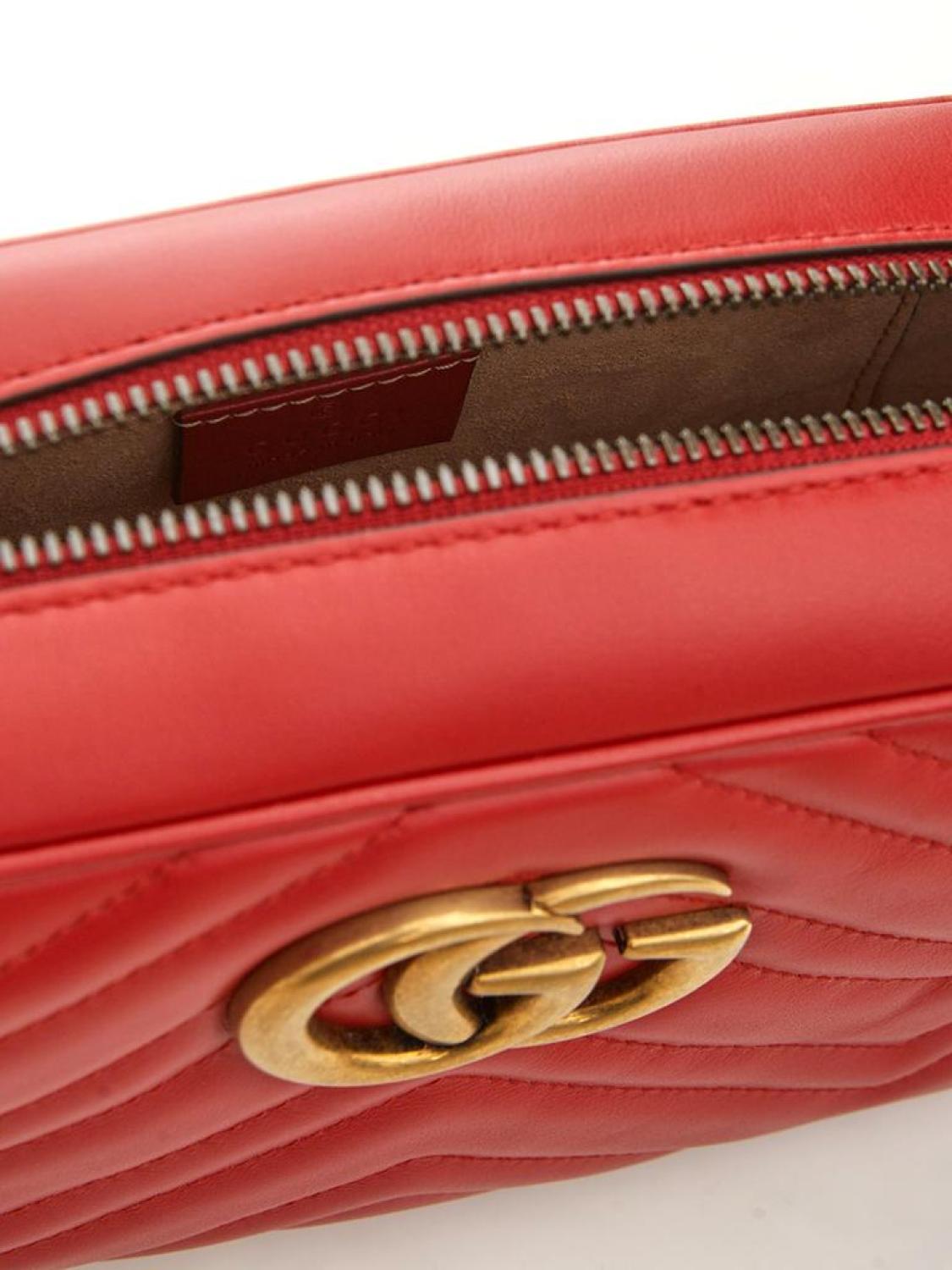 Gucci  Leather Marmont Shoulder Women's Bag