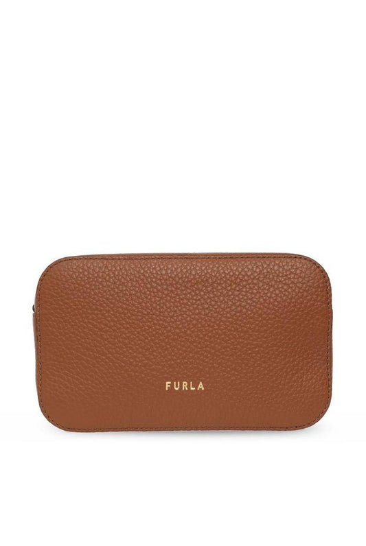 Furla Logo-Plaque Zipped Mini Crossbody Bag