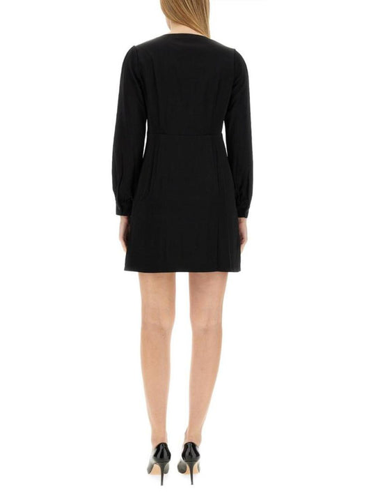 Michael Michael Kors V-Neck Long-Sleeved Dress