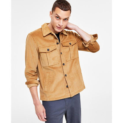 Men's Slim-Fit Stretch Corduroy Shirt Jacket