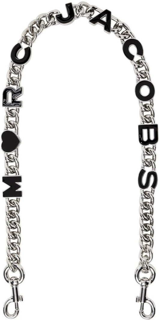 Silver 'The Heart Charm Chain' Shoulder Strap